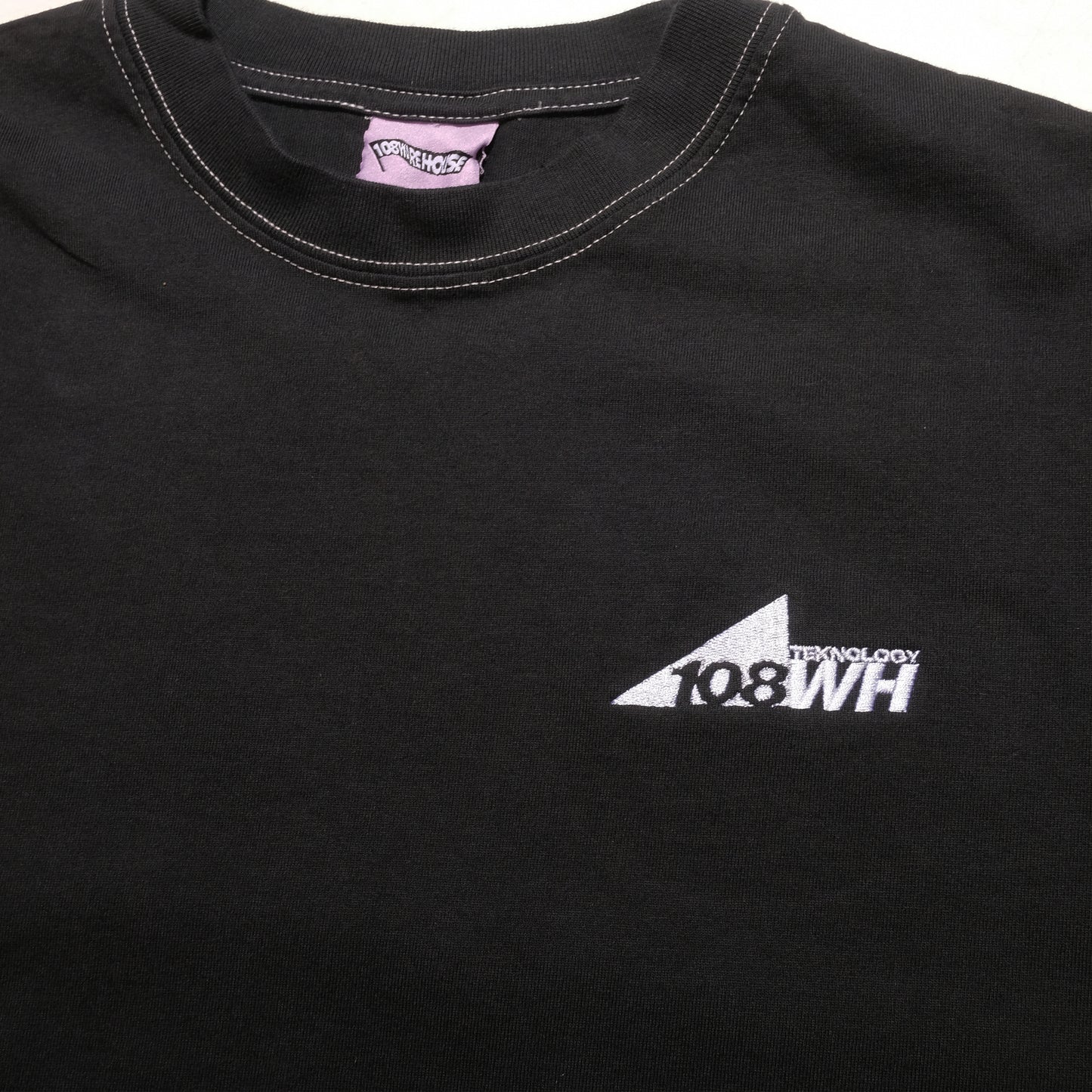 108WAREHOUSE - Contrast Stitch Teknology T-Shirt - Charcoal