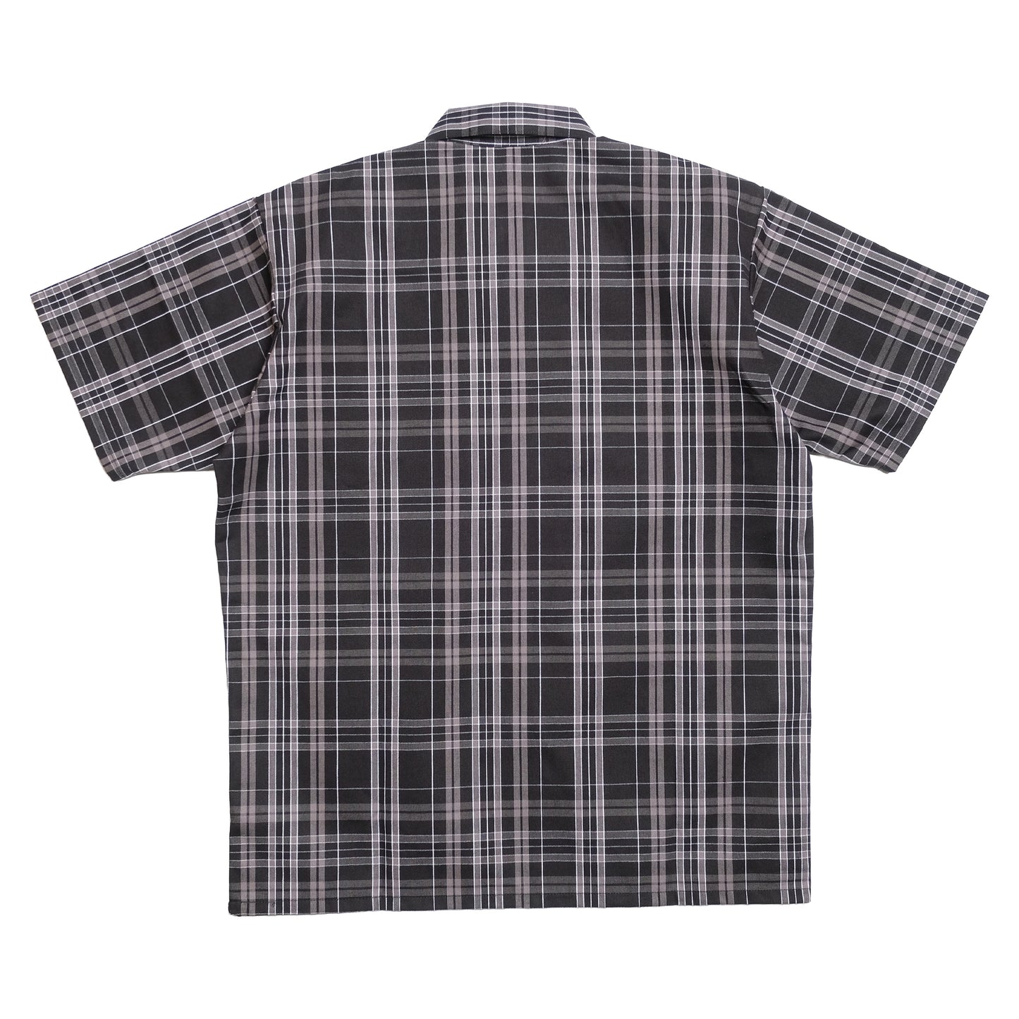Ben Davis - Short Sleeve Half Zip Plaid (Black/White)