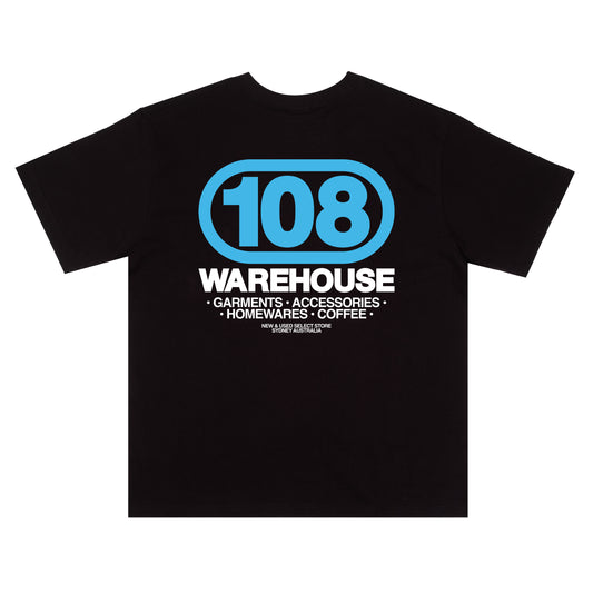 108WAREHOUSE - Oval T-Shirt (Light Blue / Black)