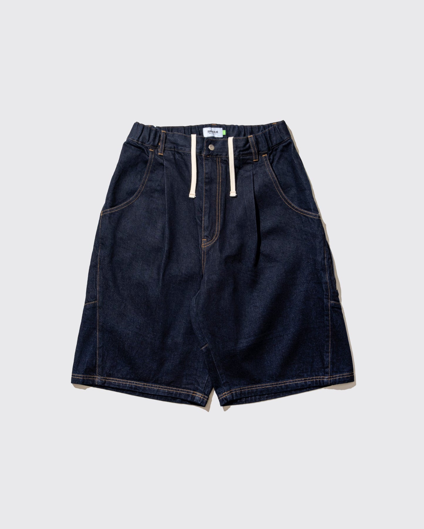 DeMarcoLab - Moto Denim Shorts - Indigo