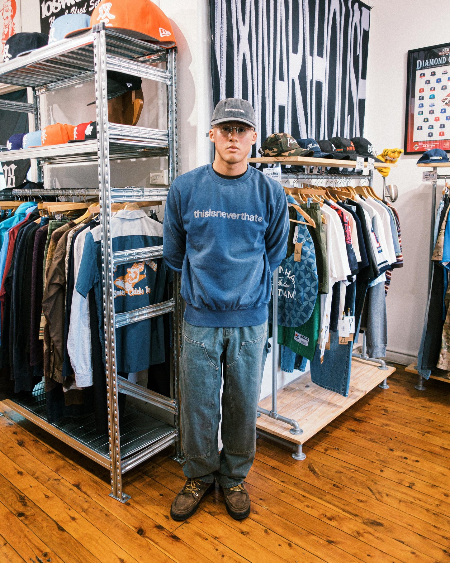 Thisisneverthat - T-Logo Cap - Washed Charcoal