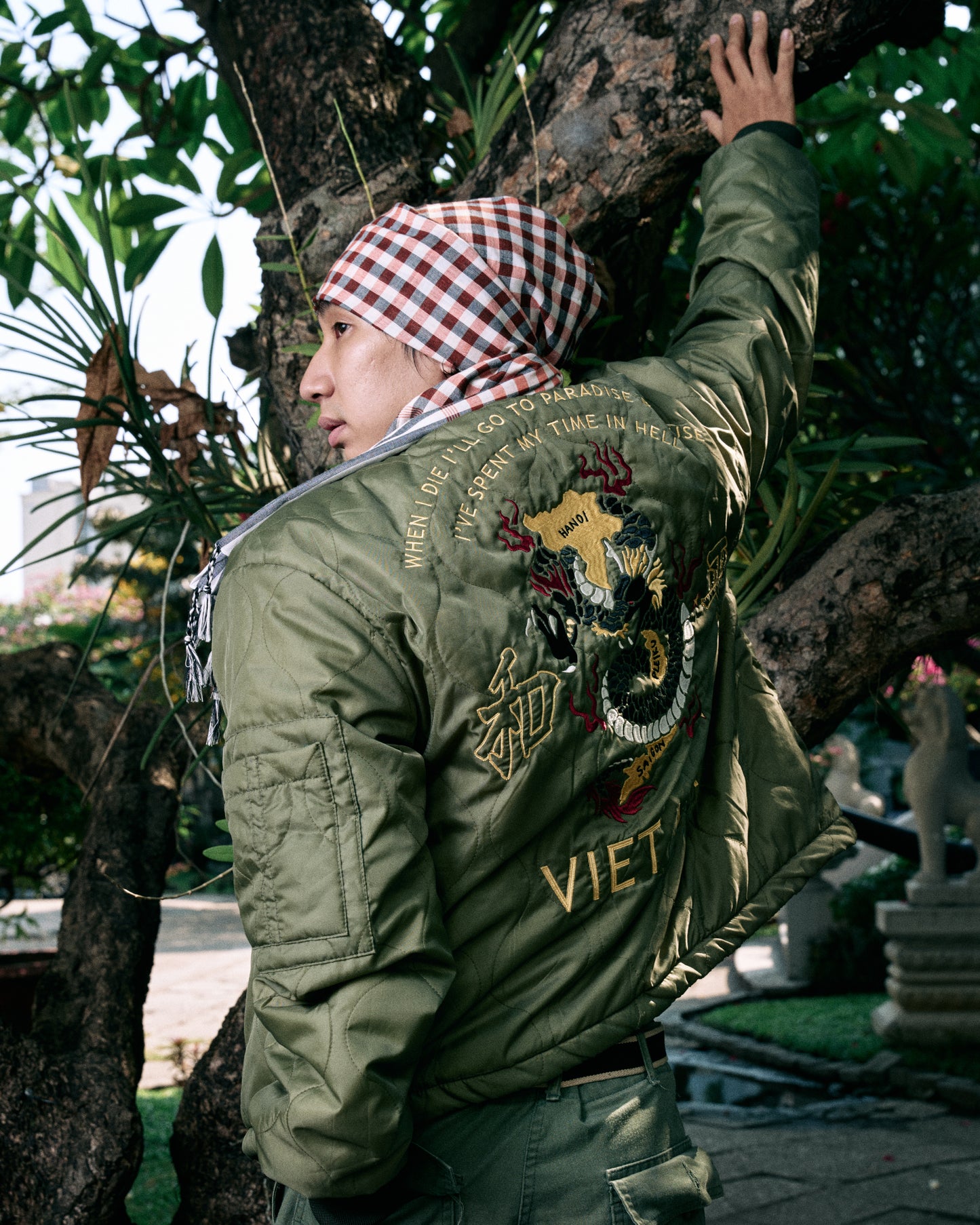 Paradise4Saigon - Peace Tour Bomber Jacket - Green