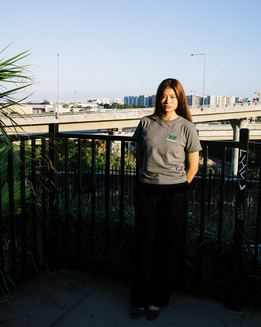 108WAREHOUSE - Contrast Stitch T-Shirt - Ash Grey