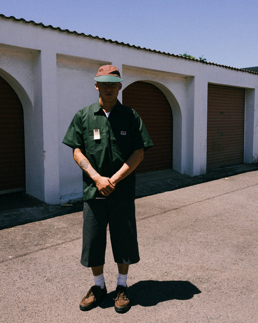 Ben Davis - Solid Short Sleeve Half Zip (Olive)