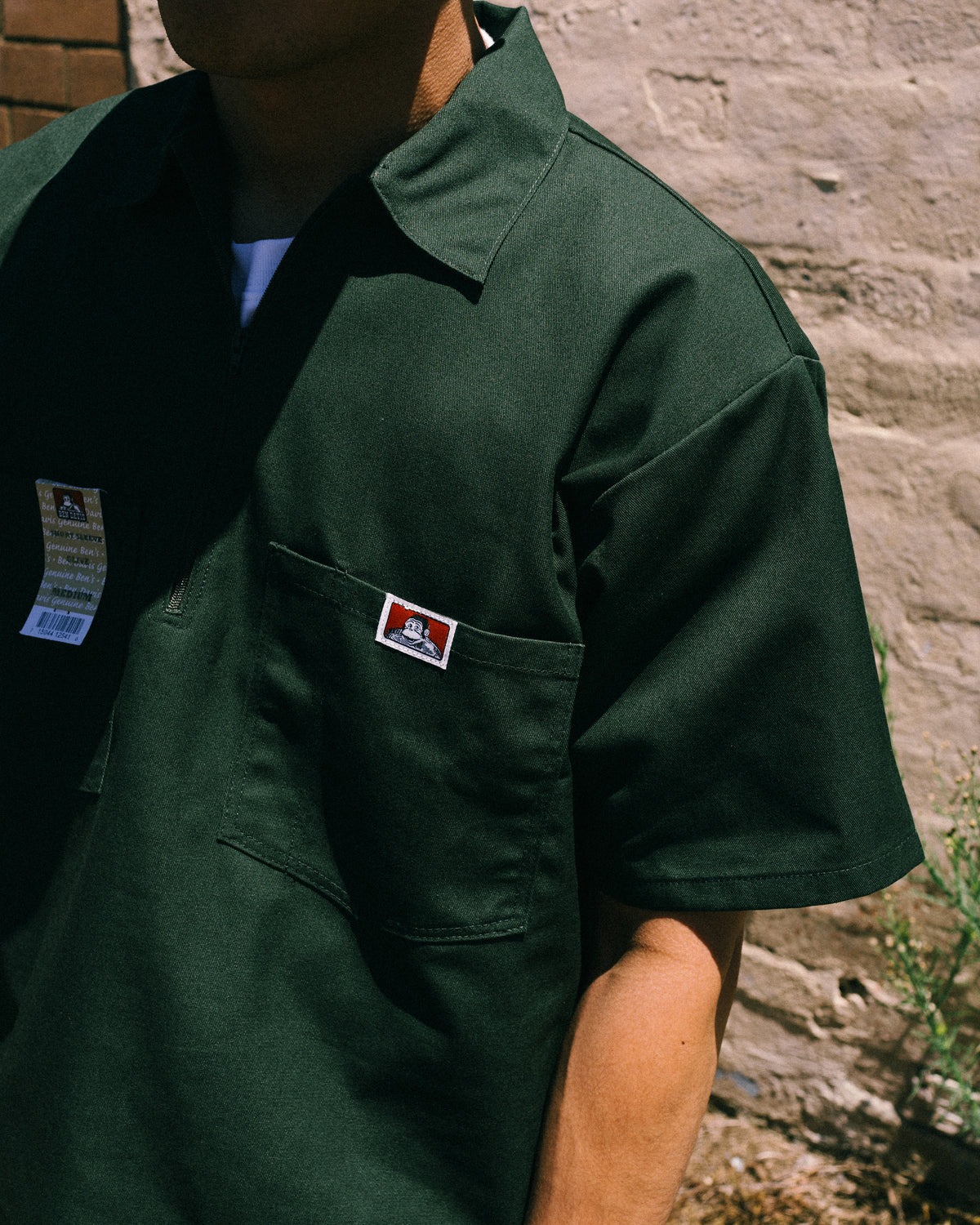 Ben Davis - Solid Short Sleeve Half Zip (Olive)