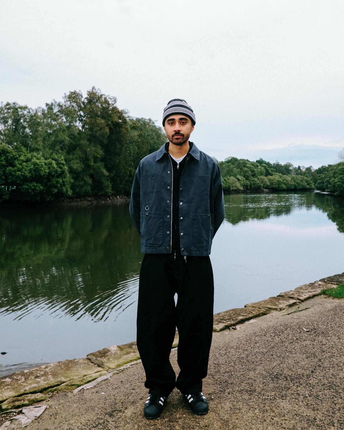 108WAREHOUSE - Baggy Selvedge Denim - Black
