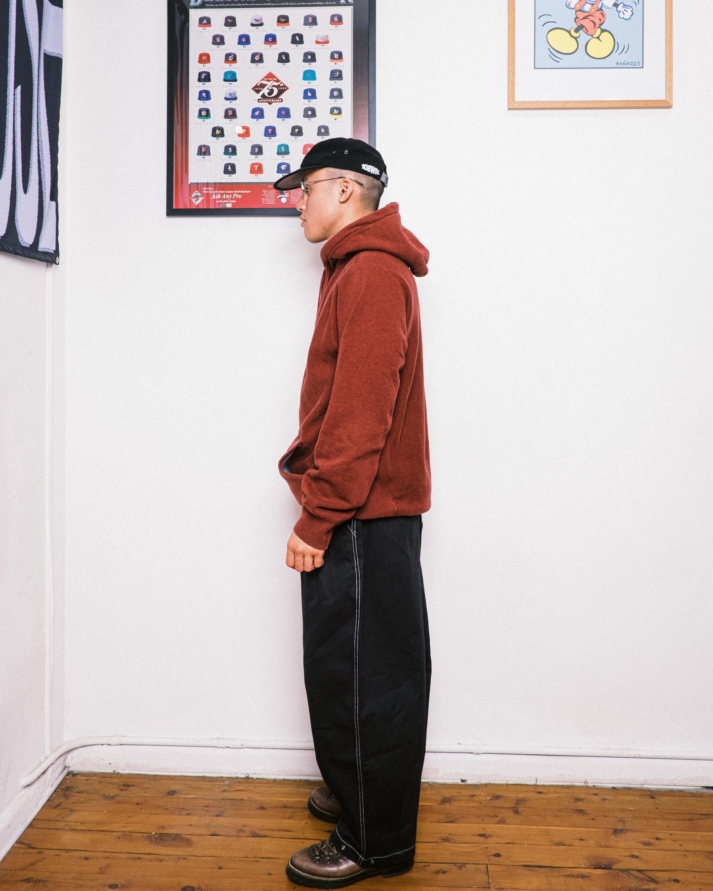 Supreme Heathered Pullover (2013) - Burgundy