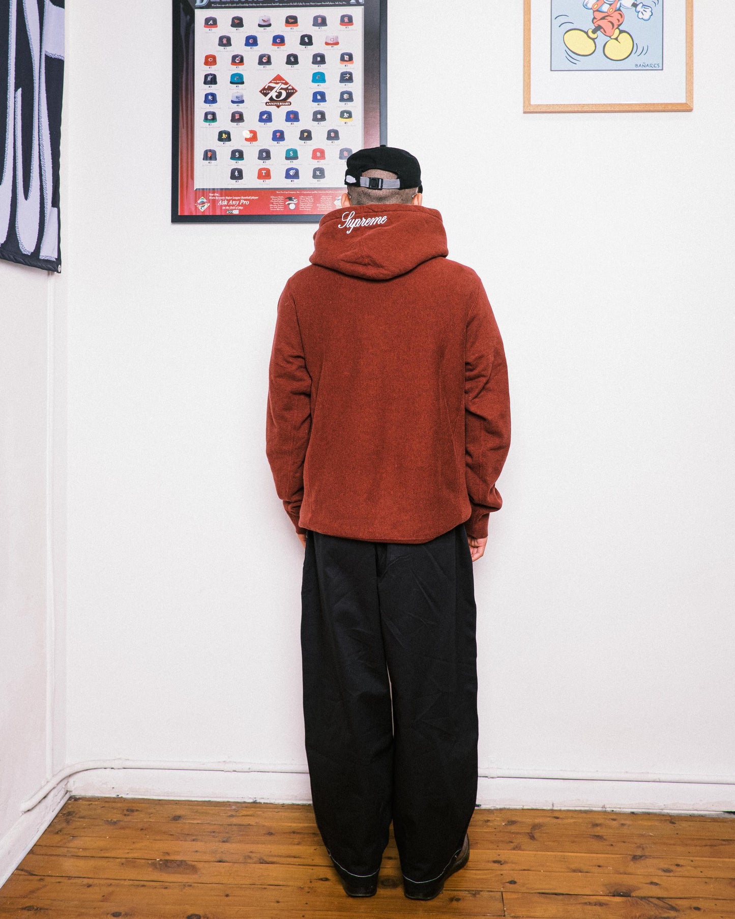 Supreme Heathered Pullover (2013) - Burgundy