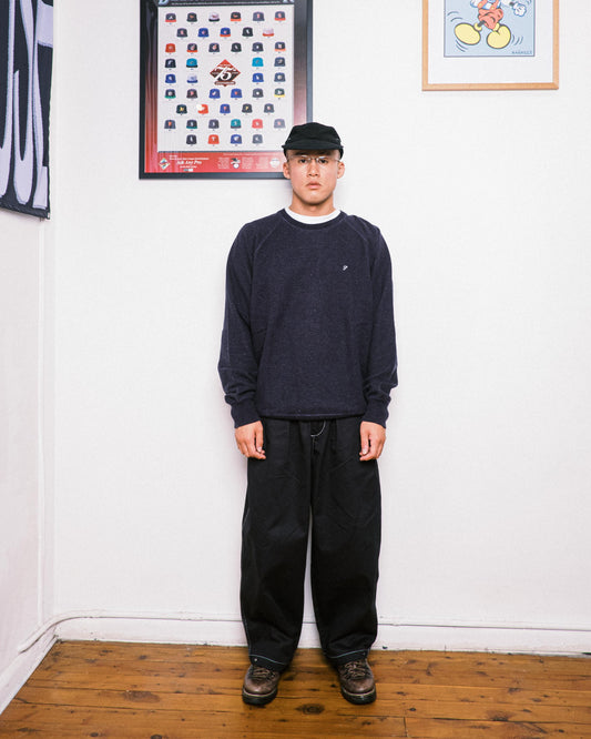 Supreme Heathered Crewneck (2013) - Navy Heather - XL