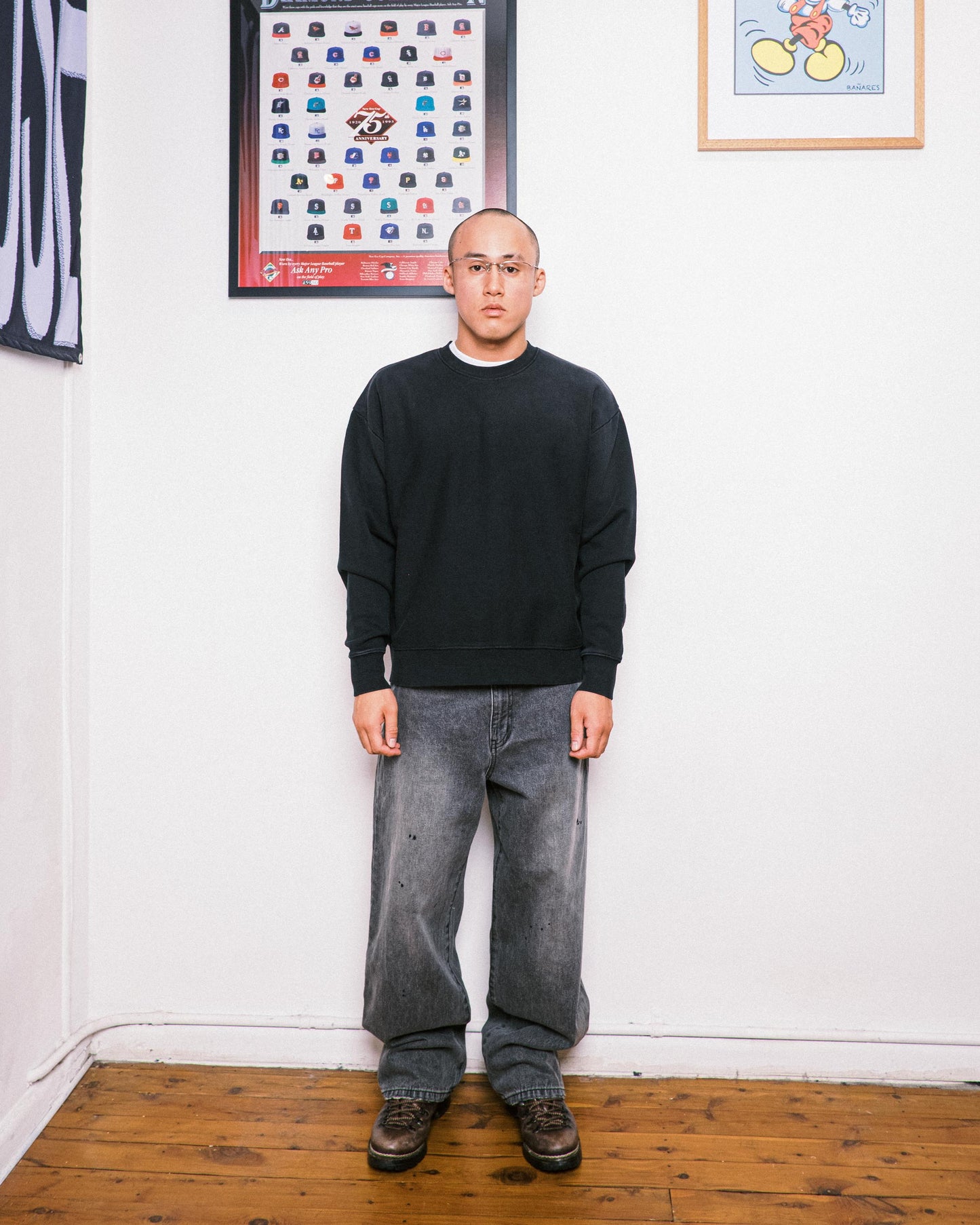 F-LAGSTUF-F - Fade Baggie Denim Pants - Black