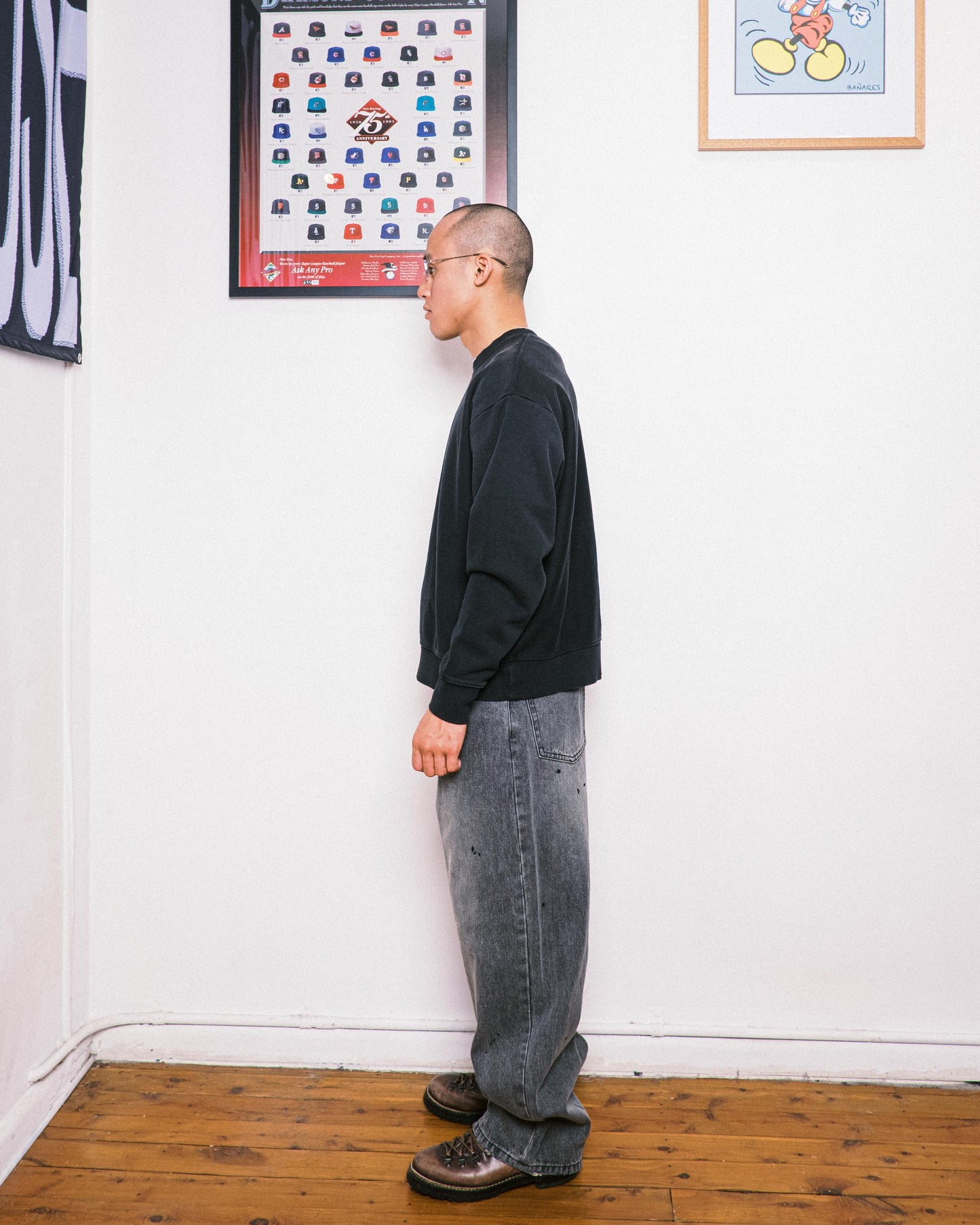 F-LAGSTUF-F - Fade Baggie Denim Pants - Black