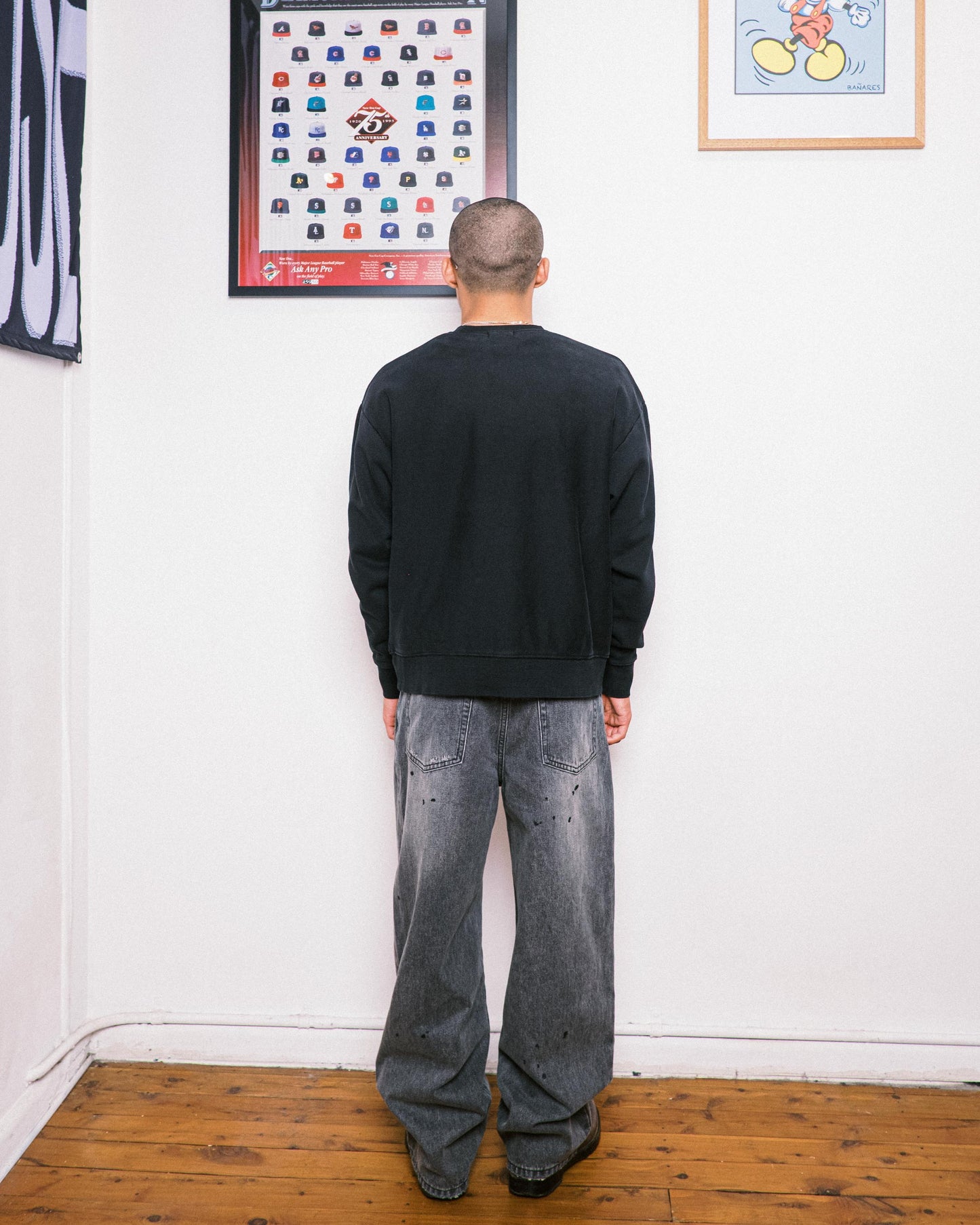 F-LAGSTUF-F - Fade Baggie Denim Pants - Black