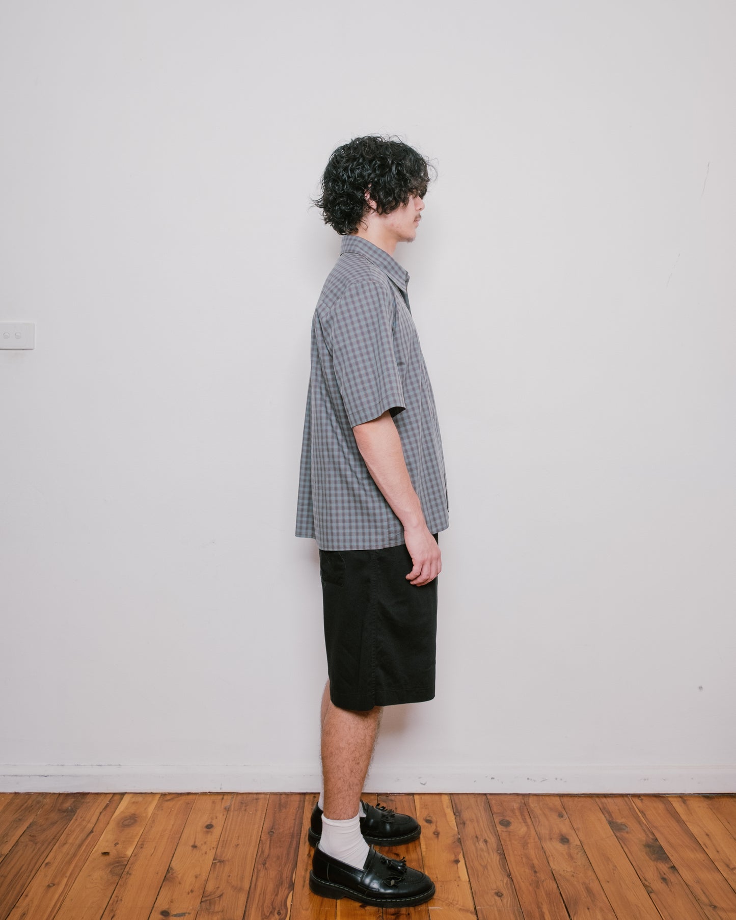 Pseushi - Pleated Wide Shorts - Black