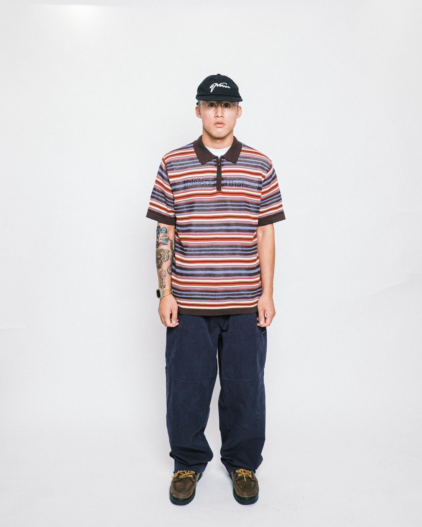 thisisneverthat - Striped S/S Knit Polo