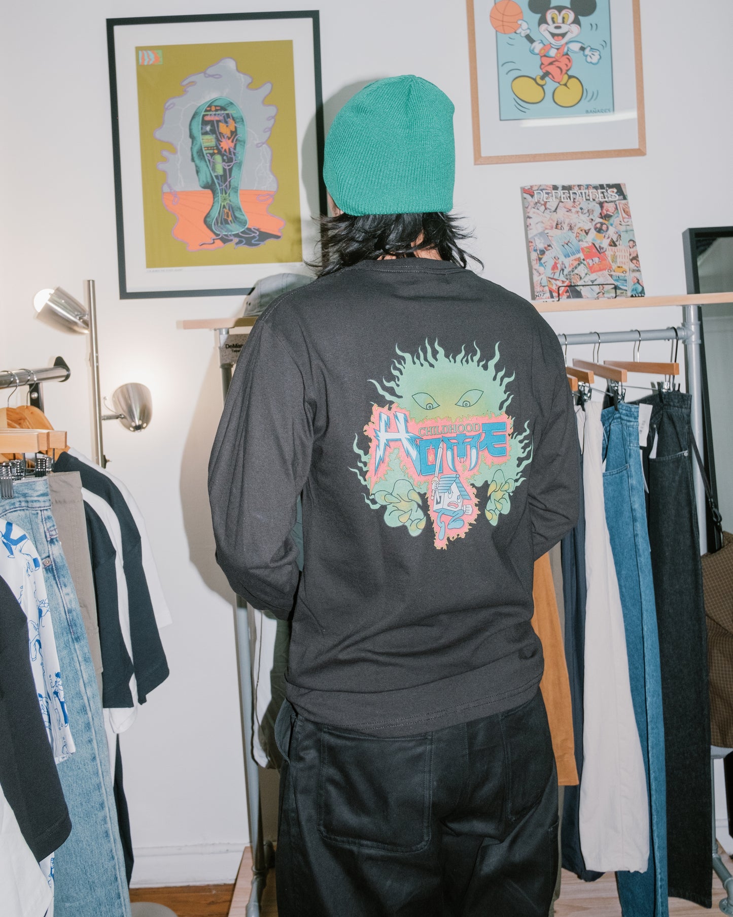 The Childhood Home - Ghost'n Homie L/S - Black