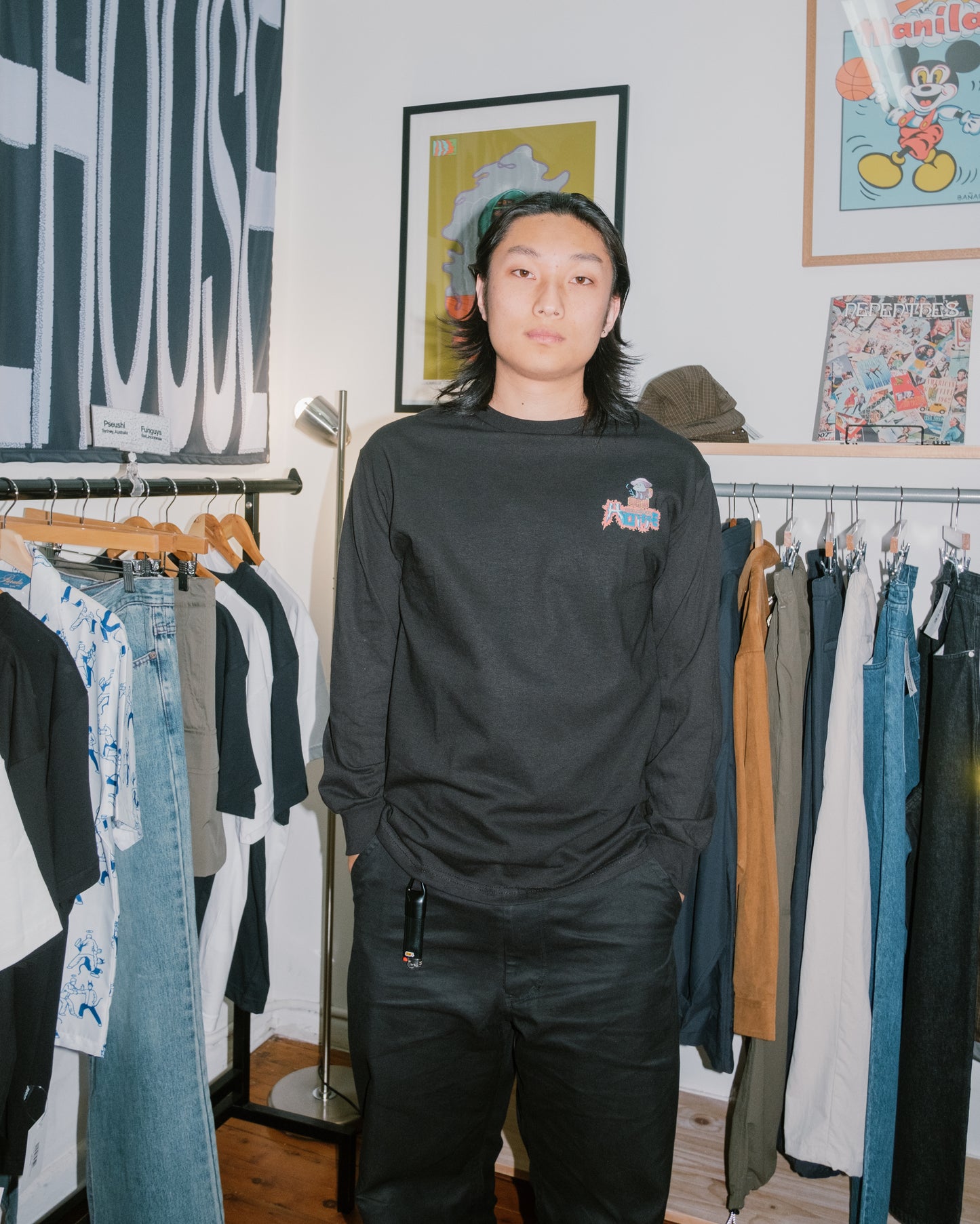 The Childhood Home - Ghost'n Homie L/S - Black