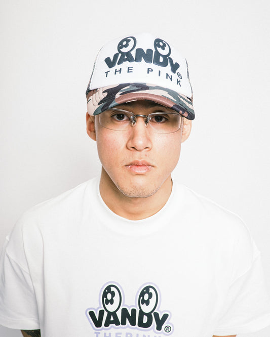 VANDYTHEPINK - Eye Logo Trucker Hat - Green Camo