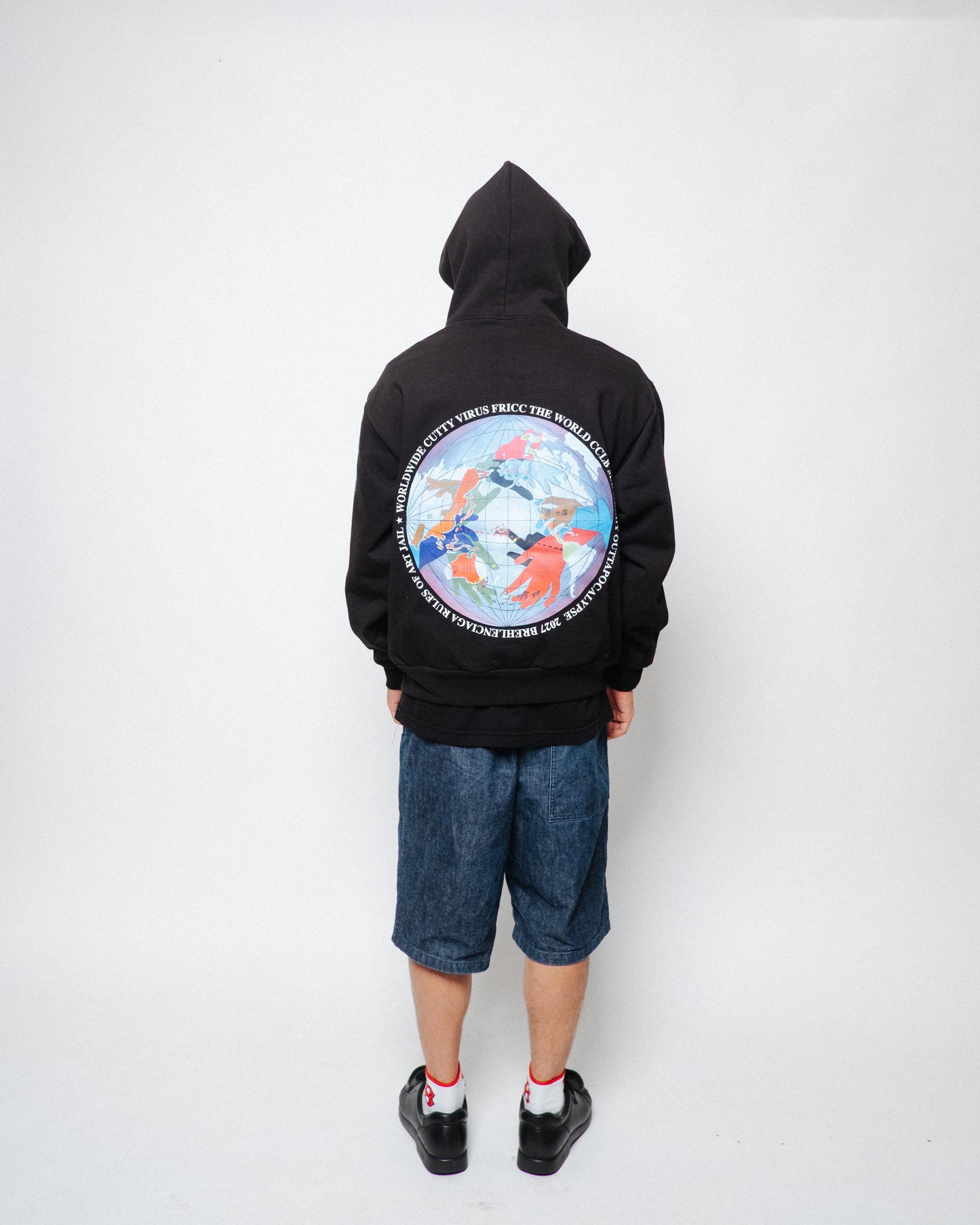 coogidowntothesex - World Wide Cutty Virus Zip Hoodie - Black