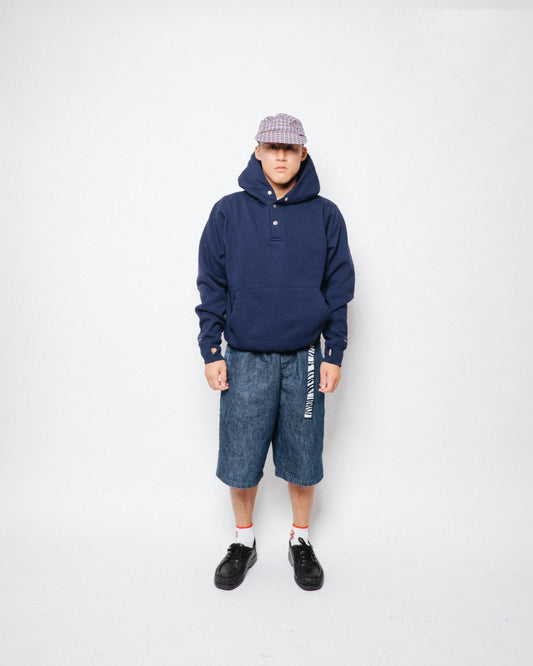 Paja Studio x Basement Gear Snap Hoodie - Navy
