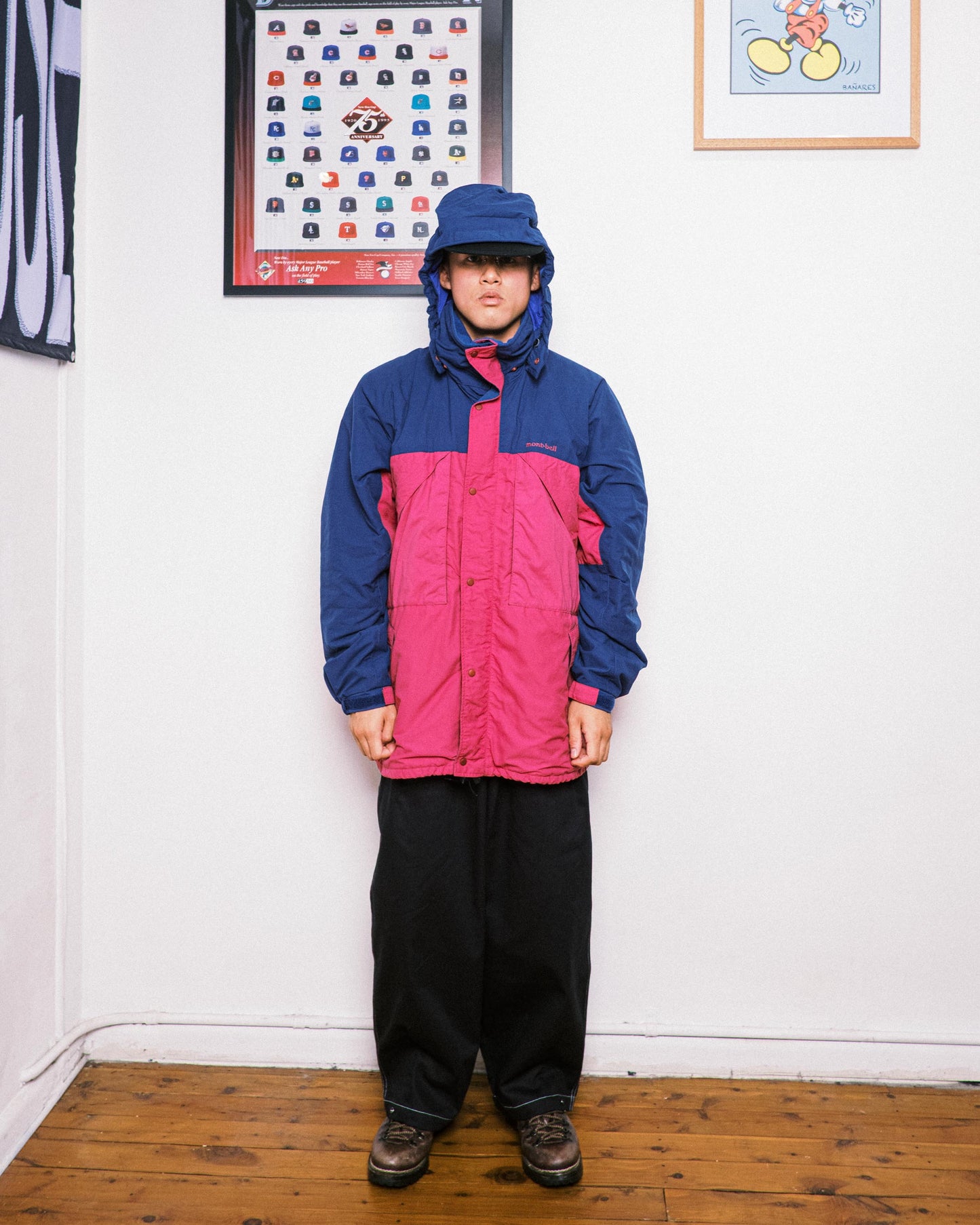 Montbell 2-Tone Pink/Navy 90s Parka Jacket