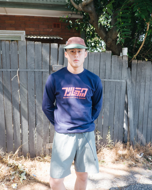 Blue Lug - Kana Logo Long Sleeve T-shirt - Navy