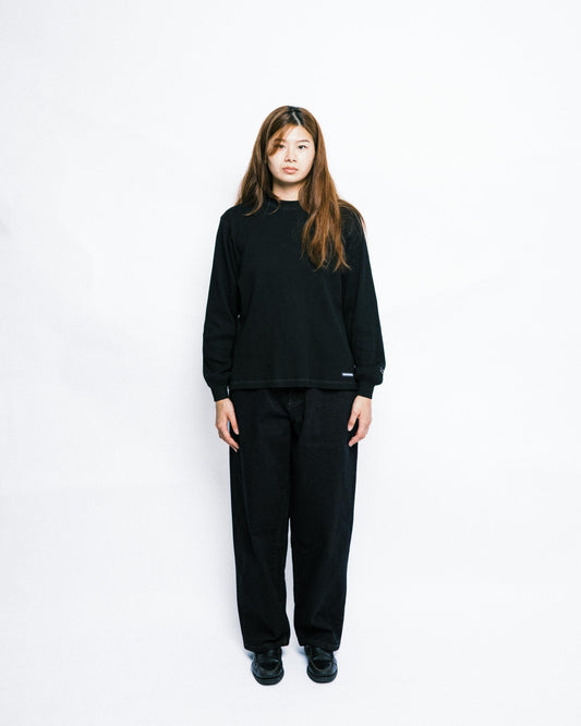 108WAREHOUSE - Baggy Selvedge Denim - Over Dyed Black