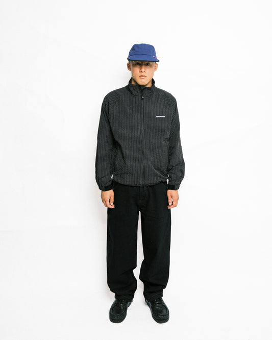 108WAREHOUSE - Zip Plaid Jacket - Black/Blue Checkered