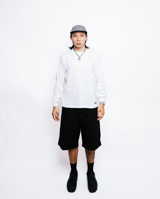 108WAREHOUSE - Big Twill Shorts - Black Over-dyed
