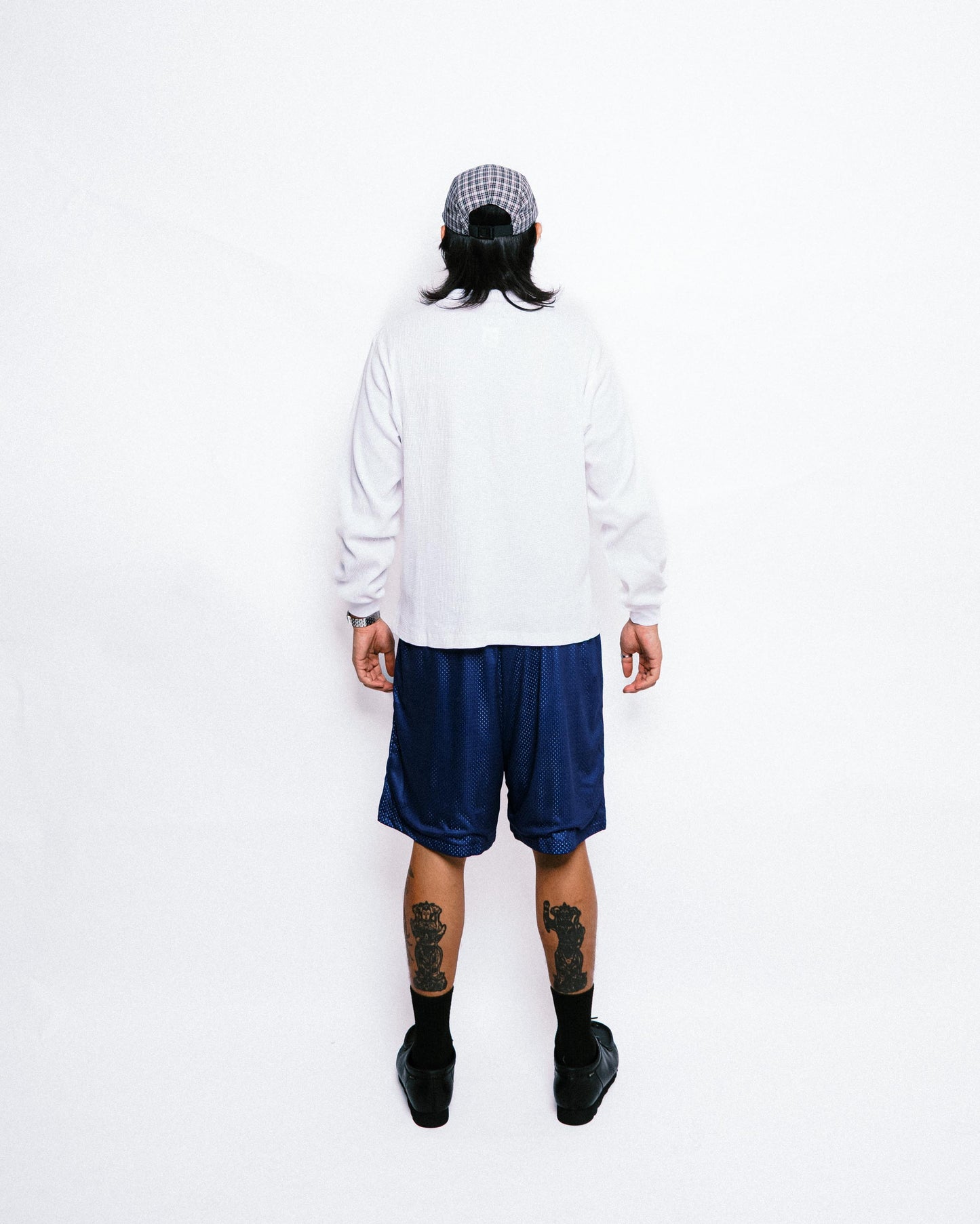 108WAREHOUSE - EHOUSE Mesh Shorts - Navy / Grey