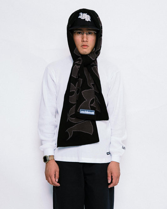 108WAREHOUSE - Scarf “CG Logo” - Black/Grey