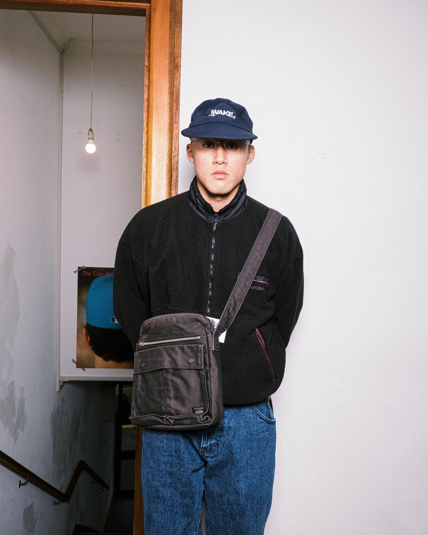 Porter Black Canvas Shoulder Bag