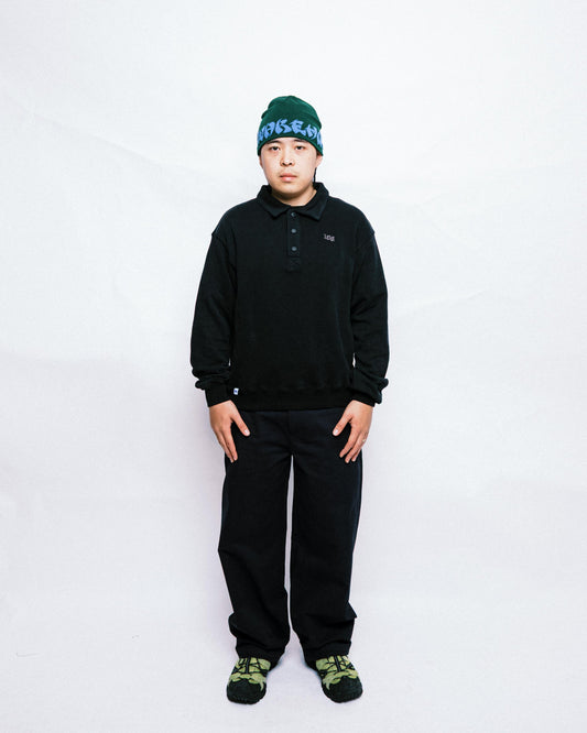 108WAREHOUSE - Rugby Pullover - Washed Black