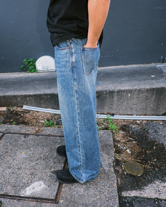 Pseushi - Loose Jeans - Vintage Wash