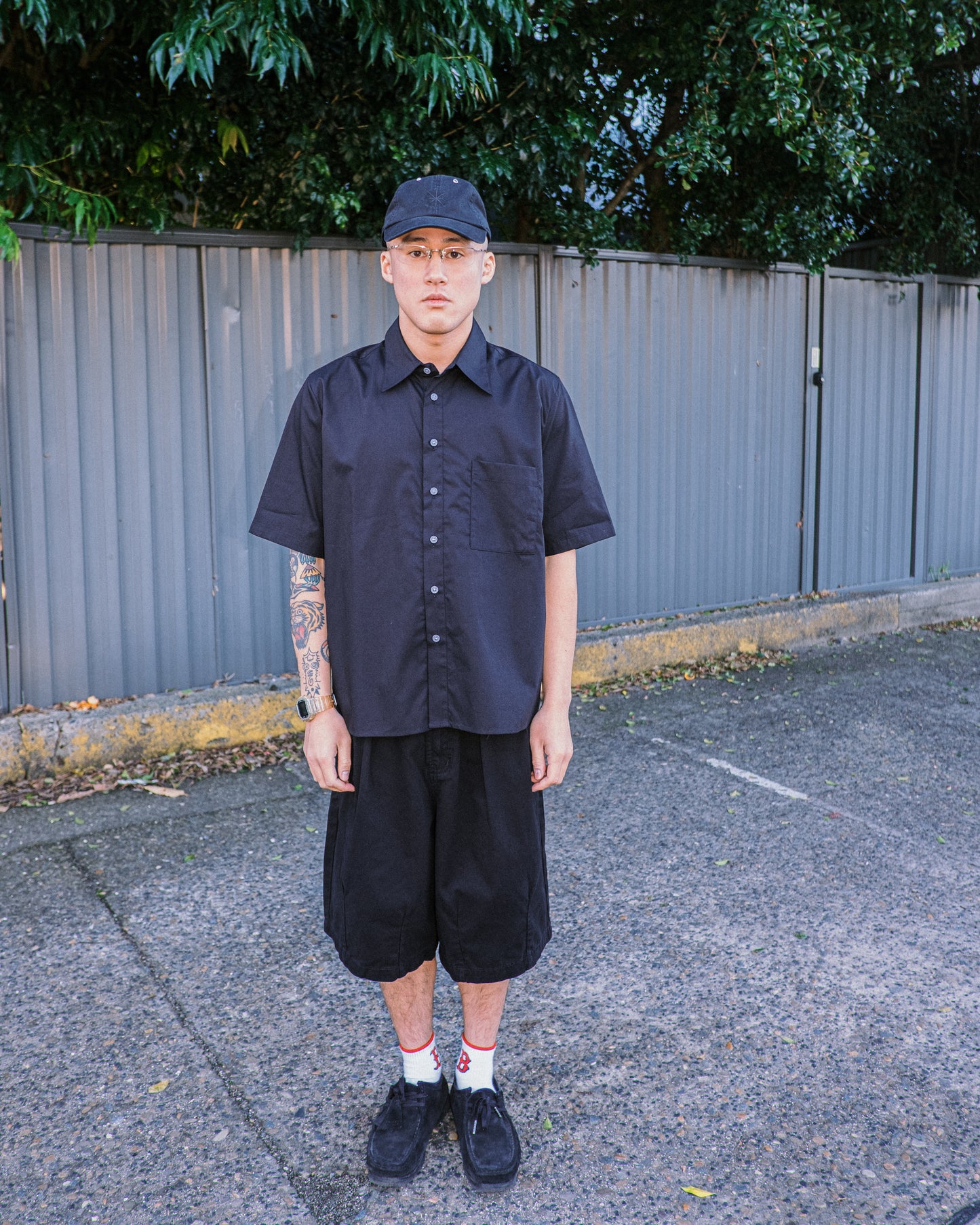 Pseushi - Short Sleeve Shirt - Black