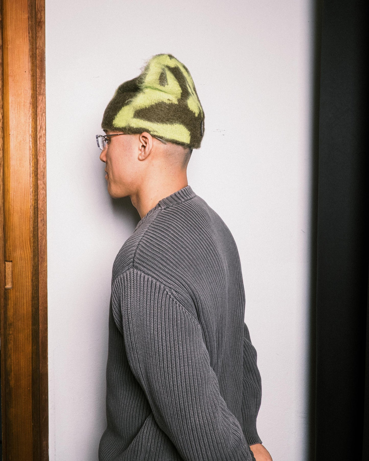 Gramicci - Mohair Burly Runningman Beanie - Chartreuse