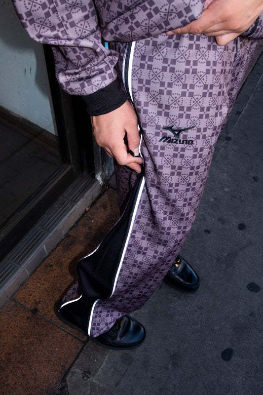 Demarcolab x Mizuno - Training Pants - Brown Pattern