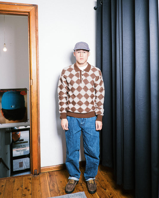 Needles Brown Checkered Knit - 20AW