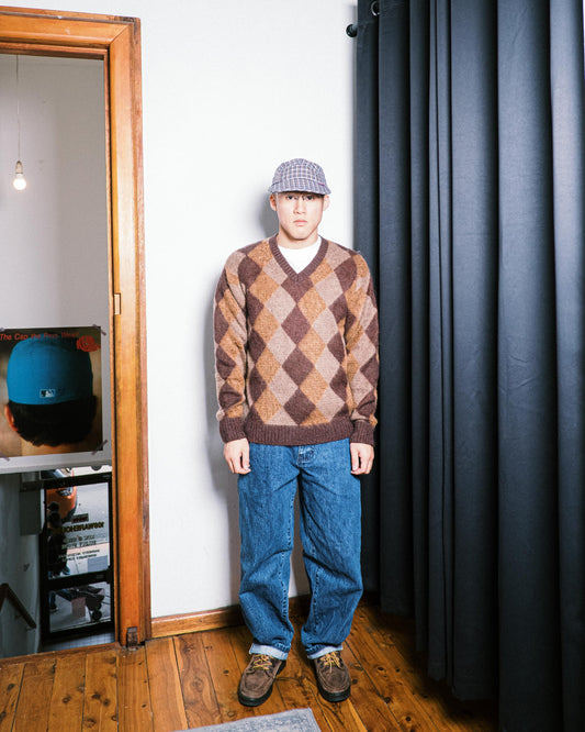 Needles Brown V-Neck Knit