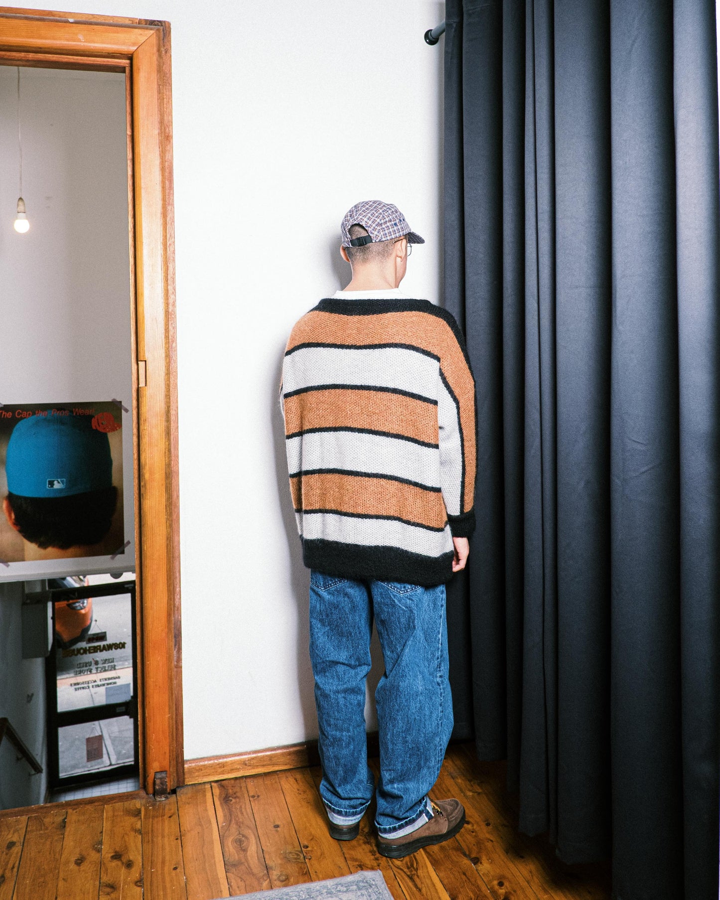 Needles Orange/White Knit