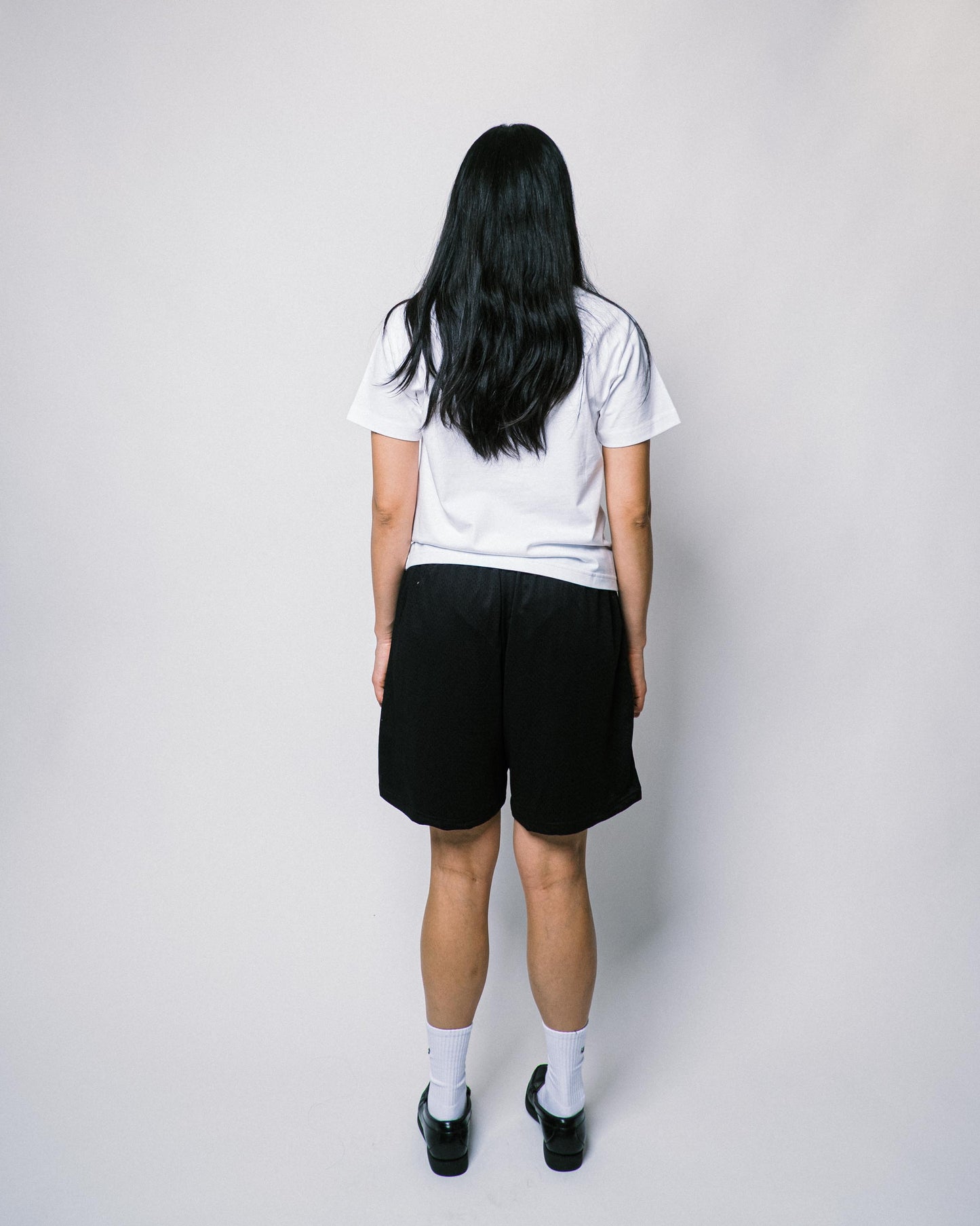 108WAREHOUSE - Big Team Logo Mesh Shorts - Black / Grey