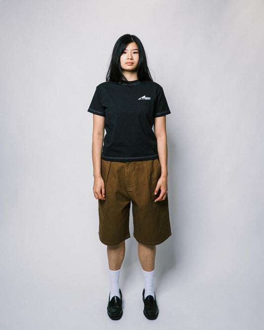 108WAREHOUSE - Big Twill Shorts - Coffee