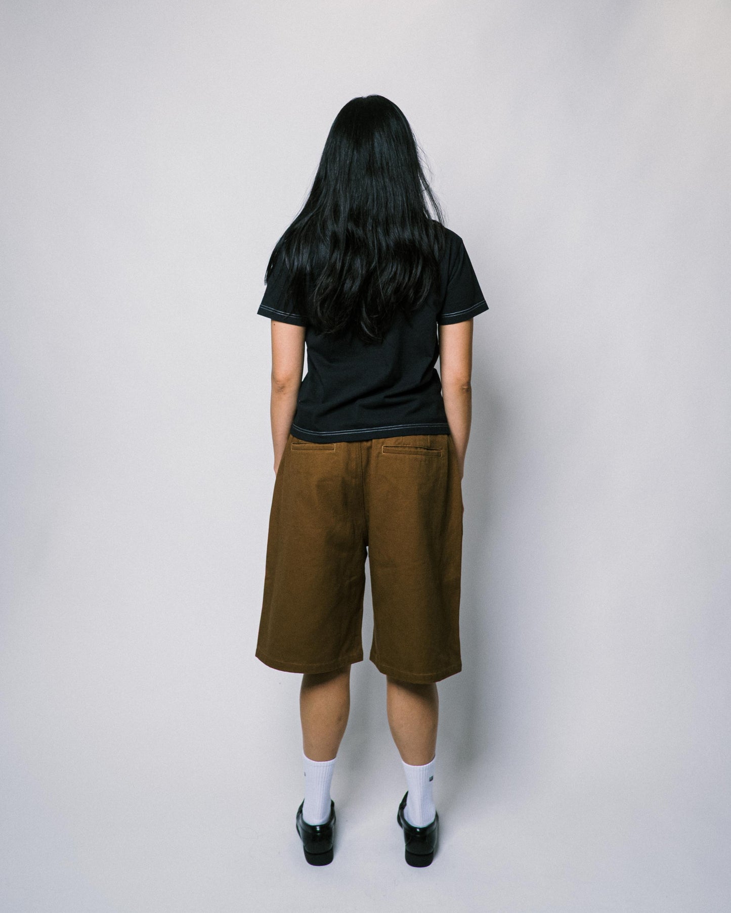 108WAREHOUSE - Big Twill Shorts - Coffee