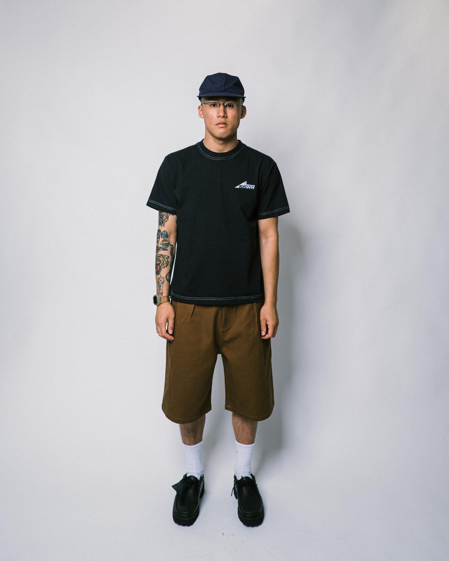 108WAREHOUSE - Big Twill Shorts - Coffee