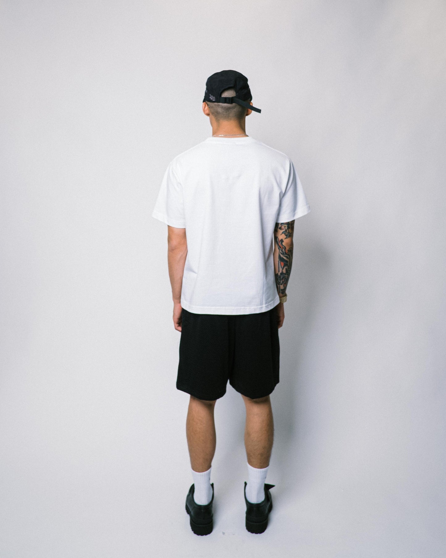 108WAREHOUSE - Big Team Logo Mesh Shorts - Black / Grey