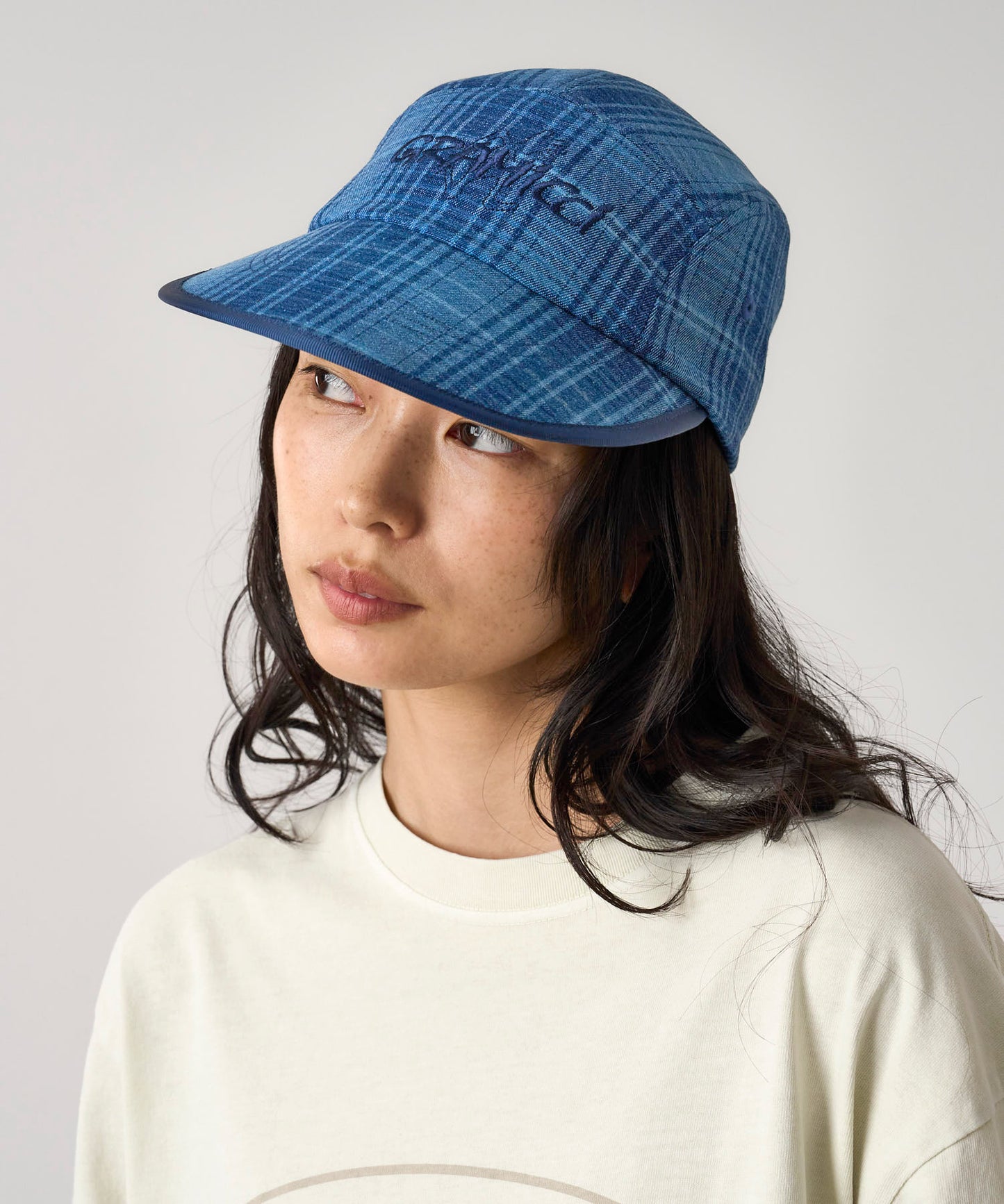 Gramicci - Long Bill Cap - Indigo Checkered Plaid