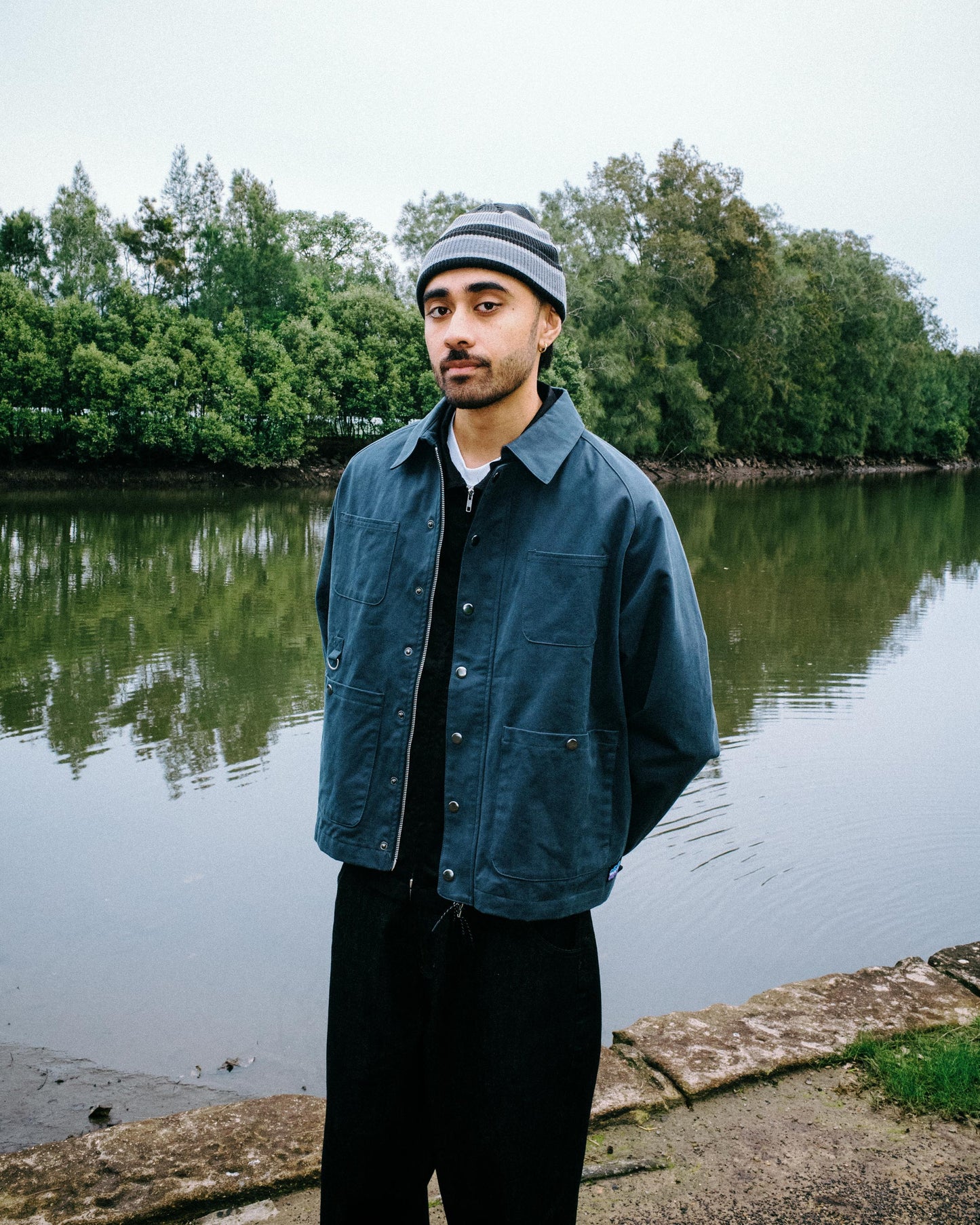 108WAREHOUSE - 4P Chore Jacket - Charcoal