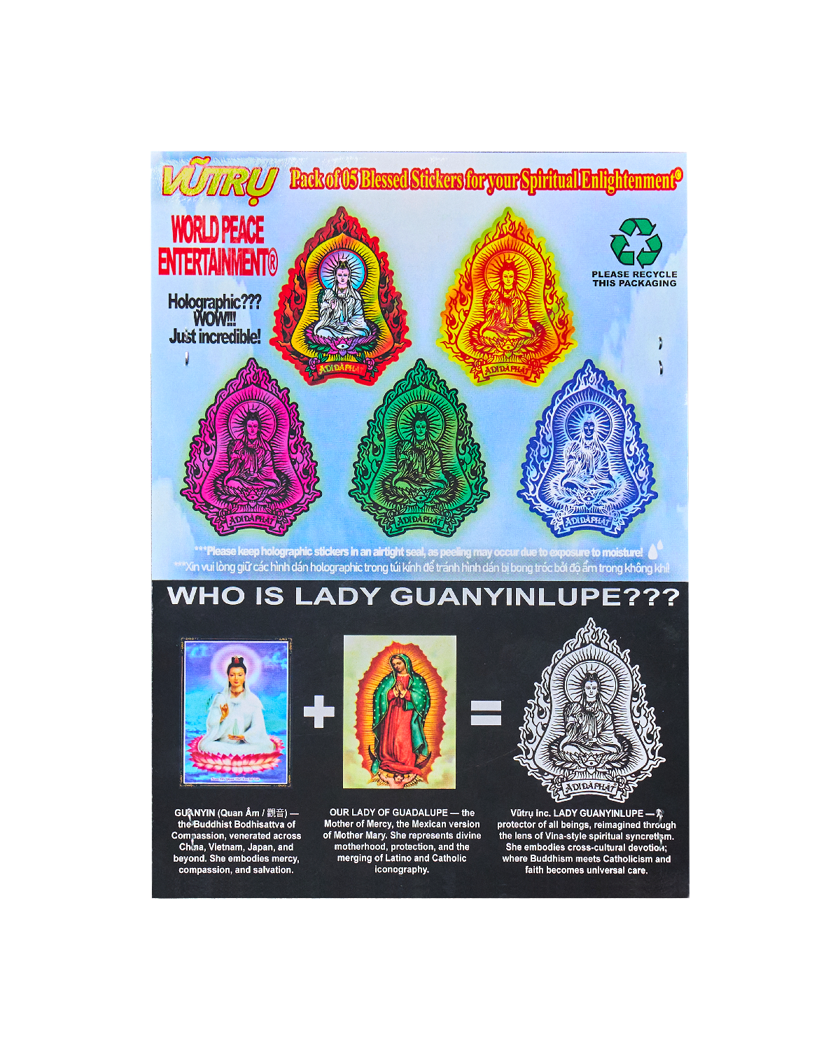 VUTRU Inc - Lady Guanyinlupe 5-Sticker Pack - Multi