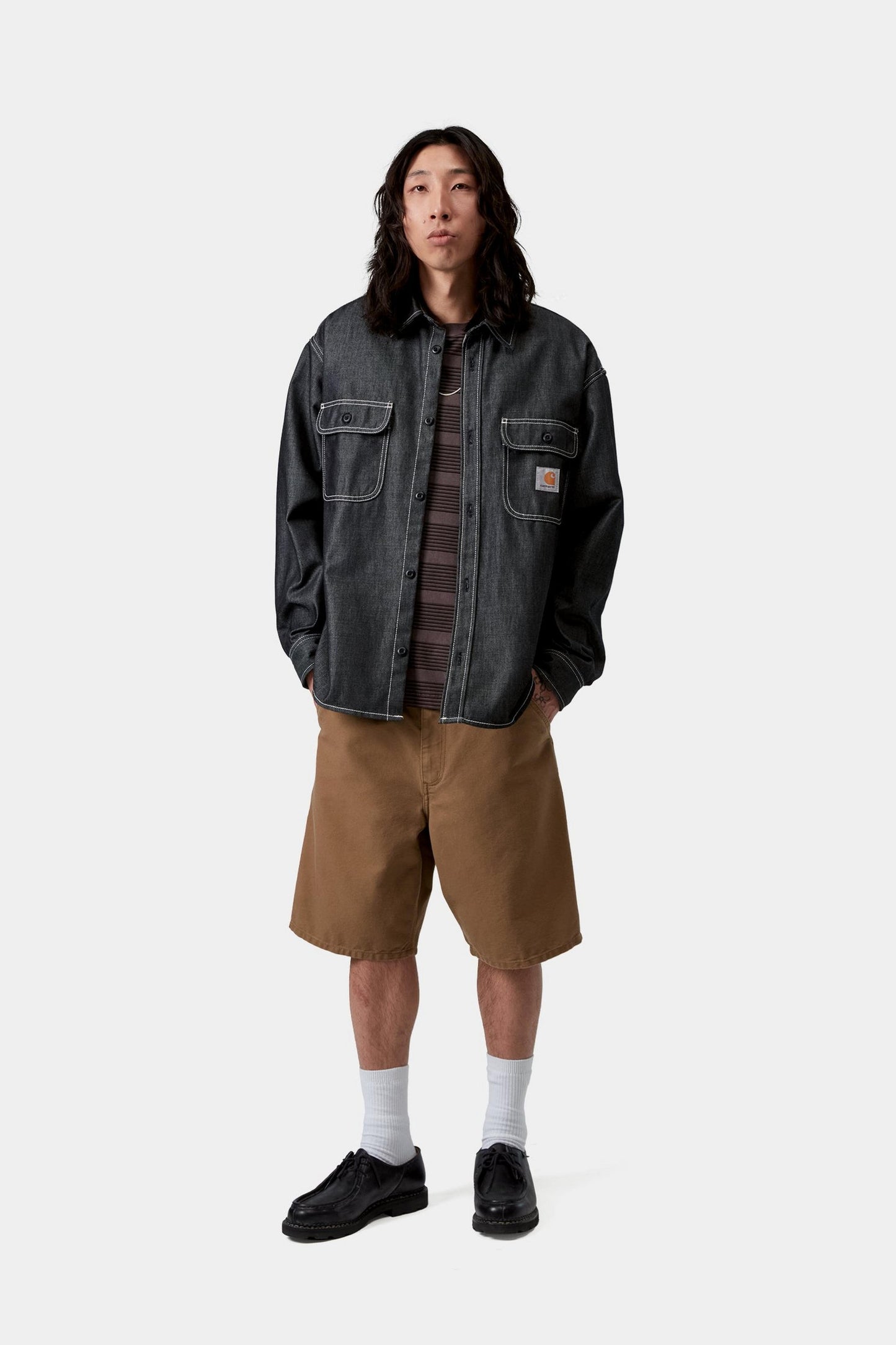 Carhartt WIP - Single Knee Short - Hamilton Brown Rinsed