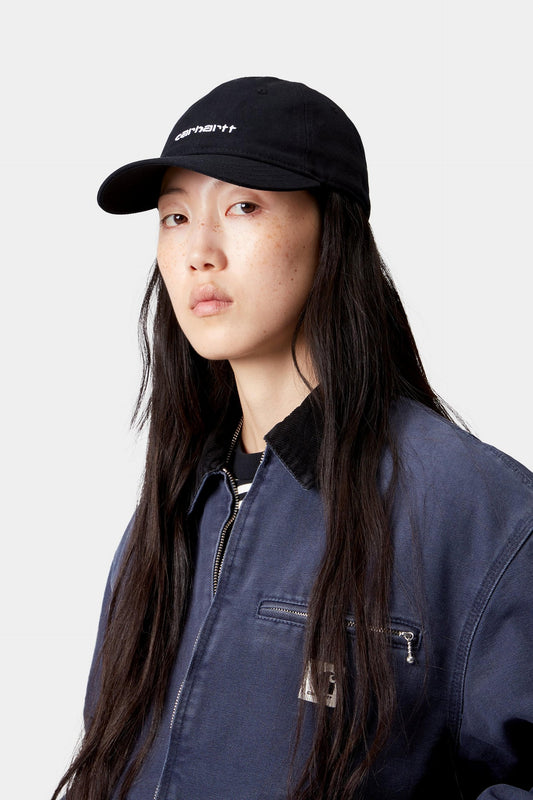 Carhartt WIP - Canvas Script Cap - Black/White