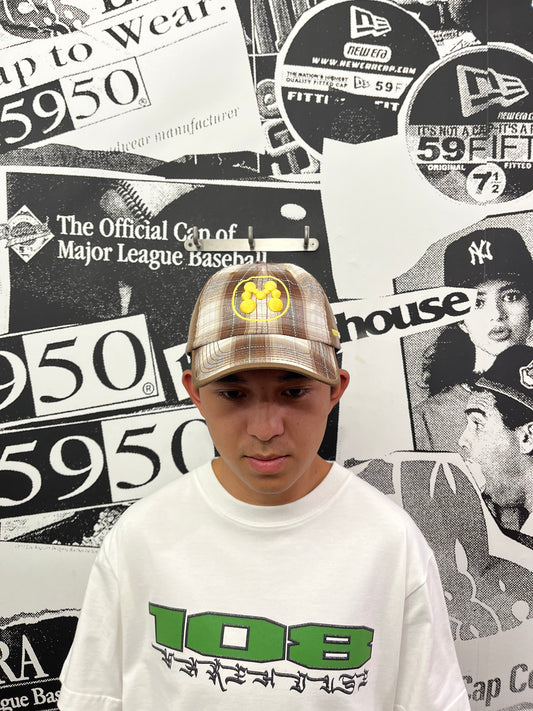 Momotoys - Classic Bubble M Hat - Brown Plaid